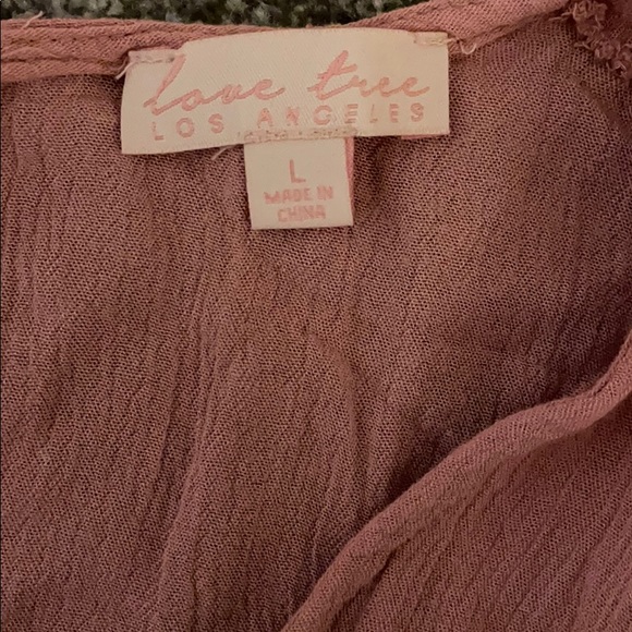 Mauve and white flower print romper - Picture 6 of 6